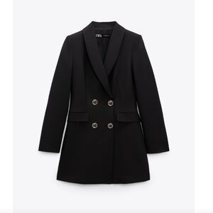 NWT Zara Double Breasted Blazer Mini Dress Balmain Style